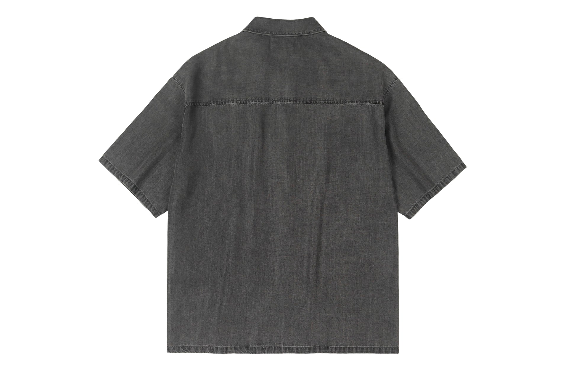Denim short-sleeve shirt