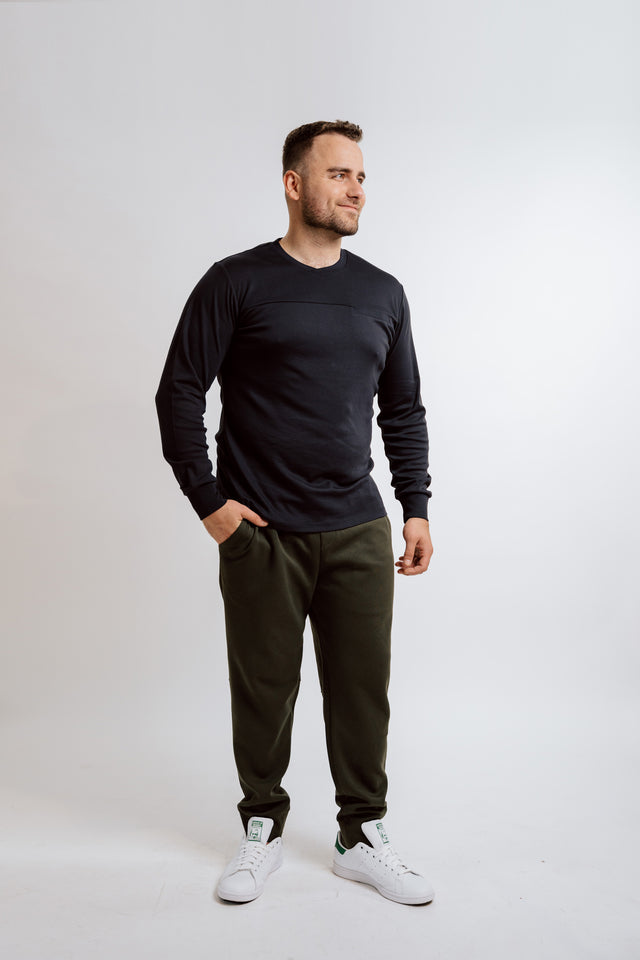 Long Sleeves V-Neck