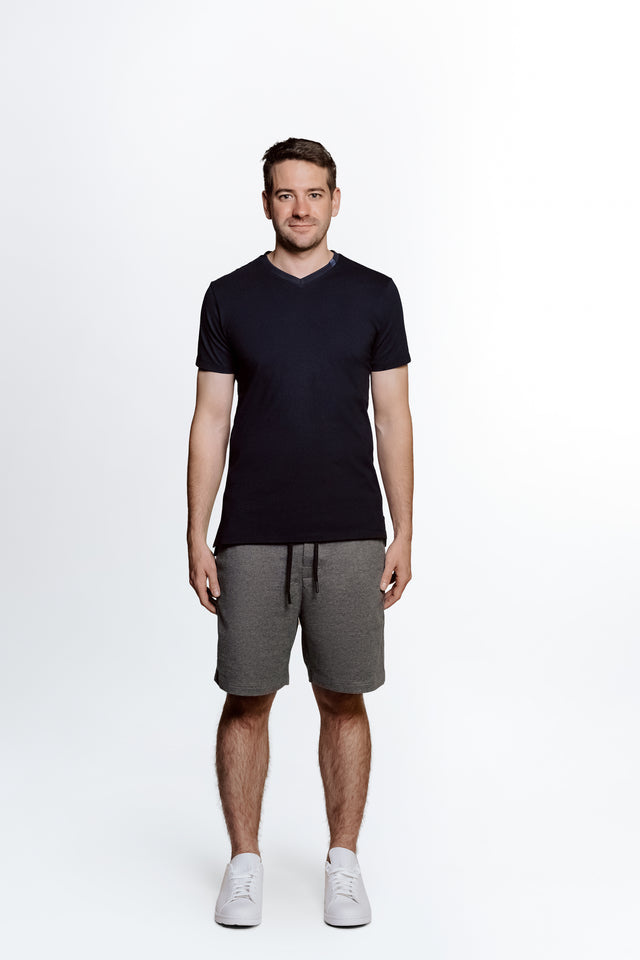 Tab V-Neck Short Sleeves