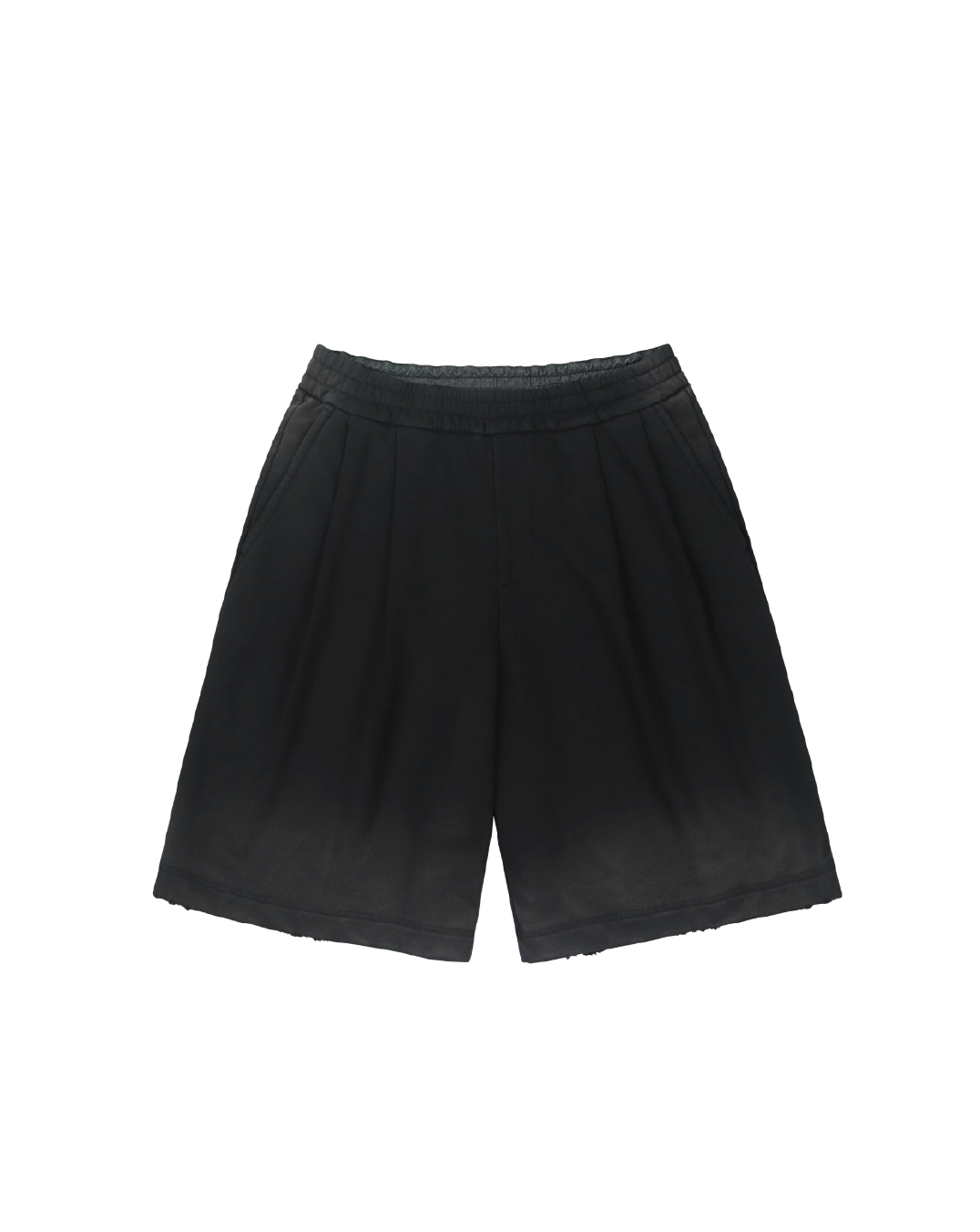 Washed knitted shorts