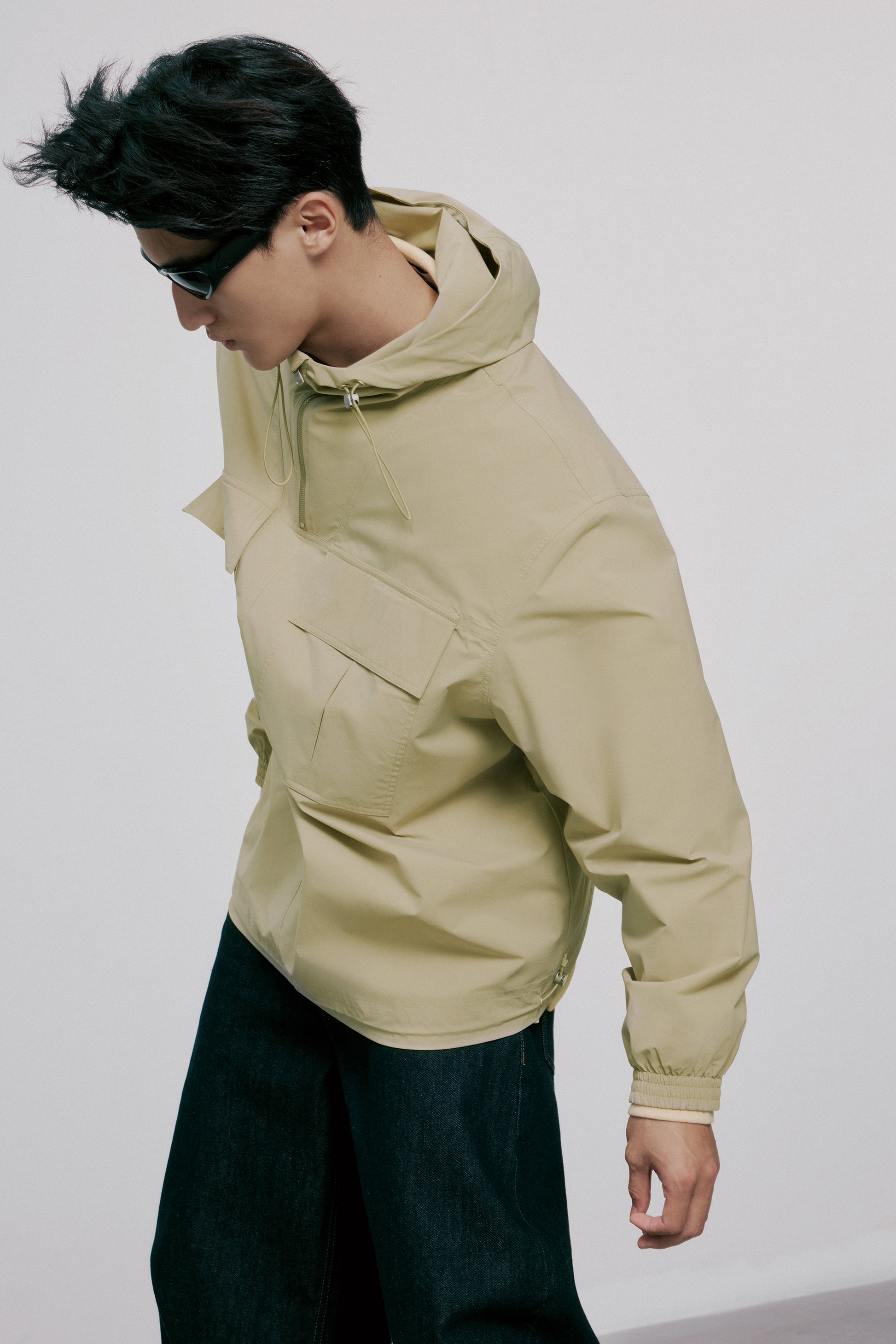 Water Resistant Half-Zip Windbreaker
