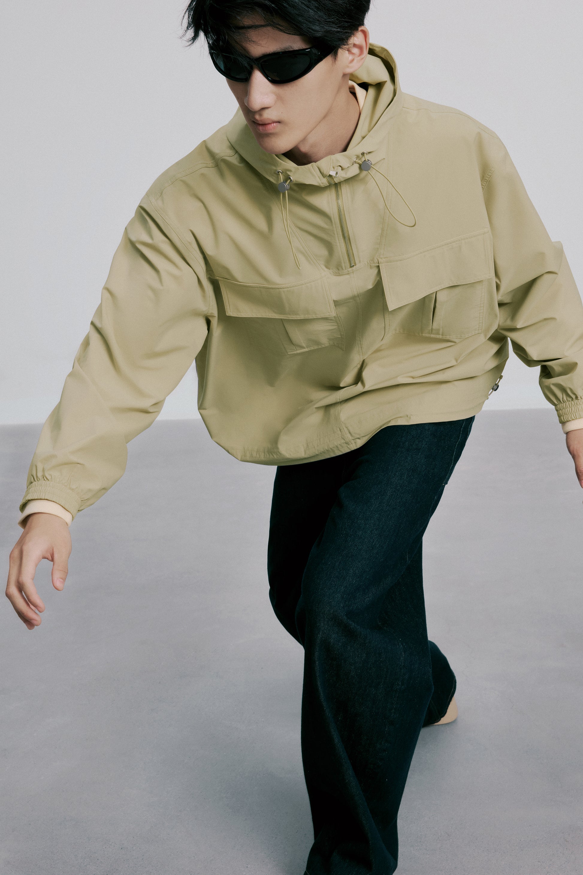 Water Resistant Half-Zip Windbreaker